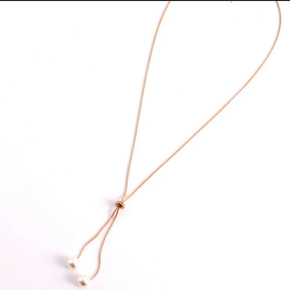 Long adjustable pearl necklace - Picture 5 of 5